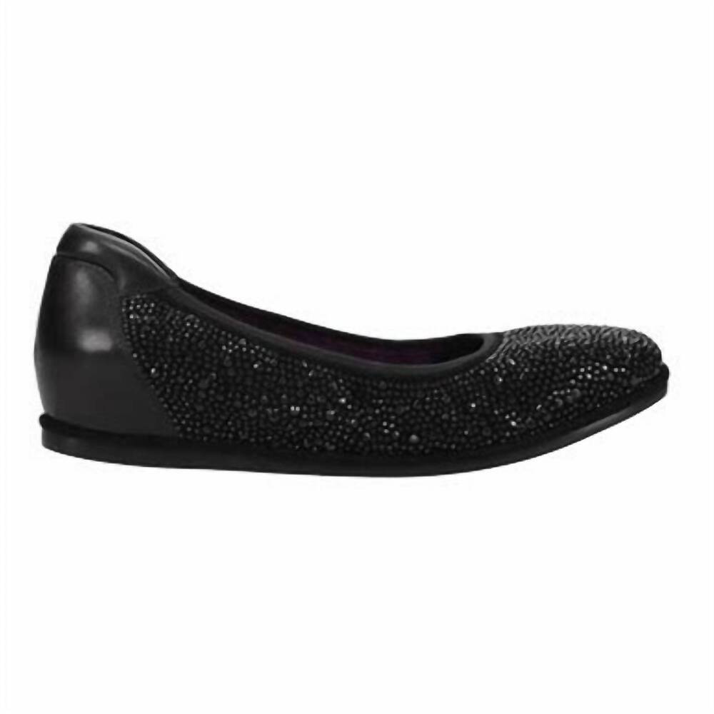 NEW VANELI women's gisel sparkle suede flat in black
